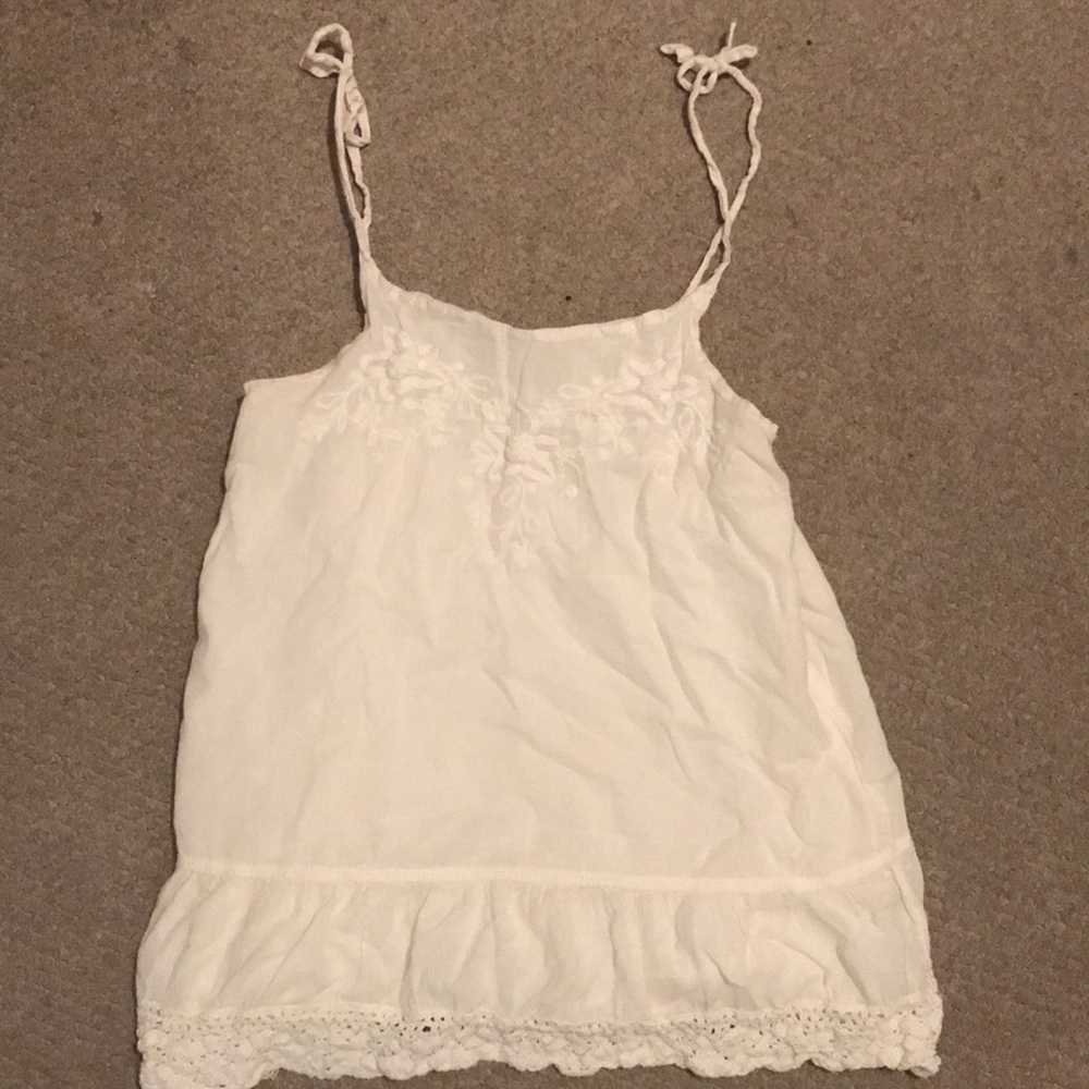 White embroidered top